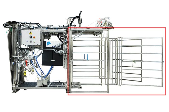 flexible integrated barrier for anka hoof trimming chutes gate system 1 1