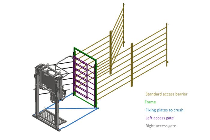 standard barrier for anka hoof trimming chutes gate system