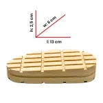 Talonnette en bois biseauté, 13 cm (1 pièce)