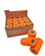 Box of CowCare TAPE&CARE self‑adhesive bio bandage, width 10 cm, with stretch effect 200/450 cm, orange