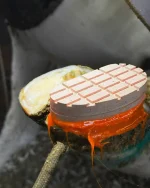 OrangeMonkey Cattle Hoof Glue on Wooden Block on Cow Leg