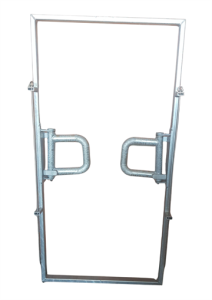 CowCare Steel Gate Frame, with Dual No-Backer Tube and Dual Long Pins