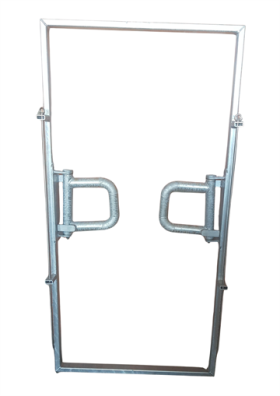 CowCare Steel Gate Frame, with Dual No-Backer Tube and Dual Long Pins